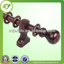decorative 35mm wooden carved curtain rod